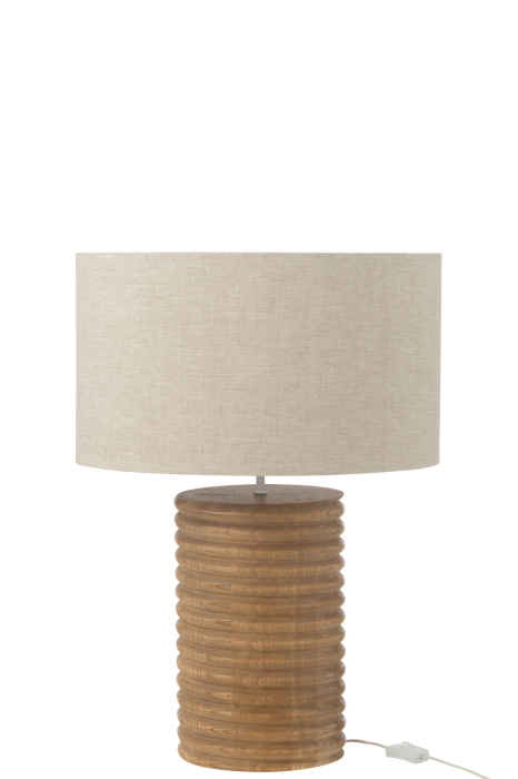 Lampa de masa, Darius, lemn de ailanthus natur/gri | L 45X l 45X H 70 cm [2]