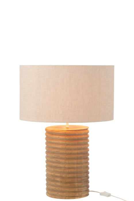 Lampa de masa, Darius, lemn de ailanthus natur/gri | L 45X l 45X H 70 cm [1]