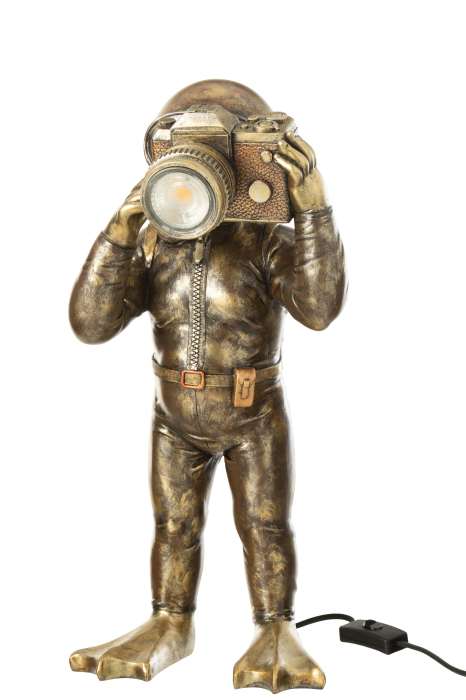 Lampa de masa, Diver din polirasina, maro antic [2]
