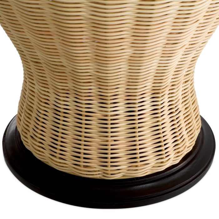 Lampă de masă, Dupoint rattan natur, abajur inclus, Dims: W. 32 | max W. 66.5 | max D. 66.5 | H. 95.5  (CM) [5]