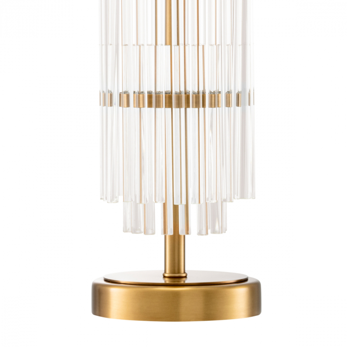 Lampă de masă, East, finisaj din alamă cu aspect vintage, abajur inclus, Dims: W. 13 | max W. 45 | H. 78  (CM) [5]