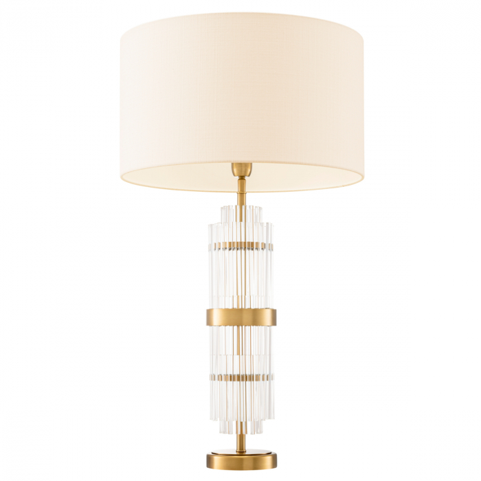 Lampă de masă, East, finisaj din alamă cu aspect vintage, abajur inclus, Dims: W. 13 | max W. 45 | H. 78  (CM) [3]