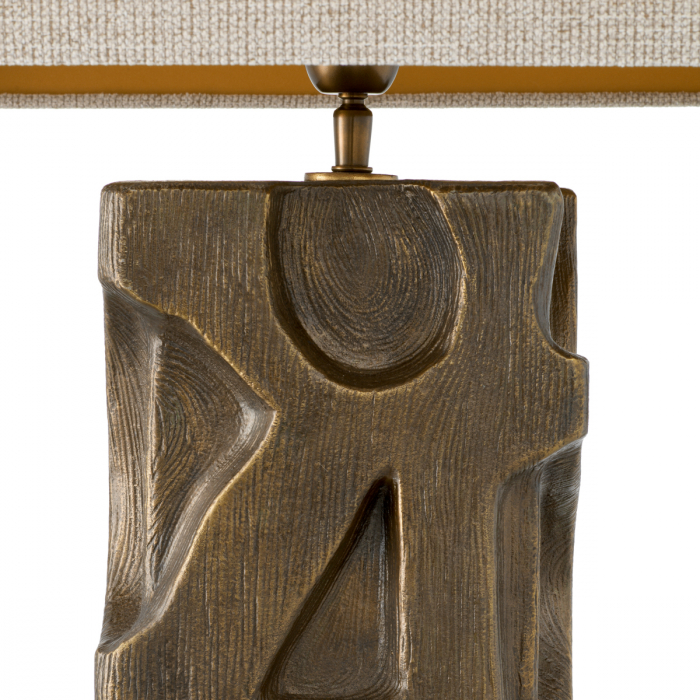 Lampă de masă, Enzo vintage finisaj alamă cu abajur, Dimensiuni: W. 19 | max W. 40 | H. 77   [7]