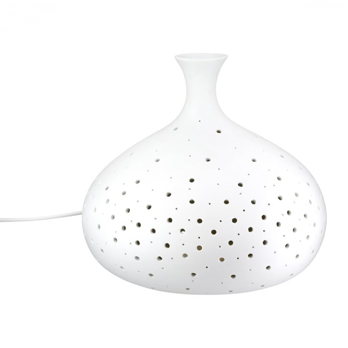 Lampă de masă, Galaxy, Porțelan, alb, PU 1, H. 21 cm, D. 22 cm [1]