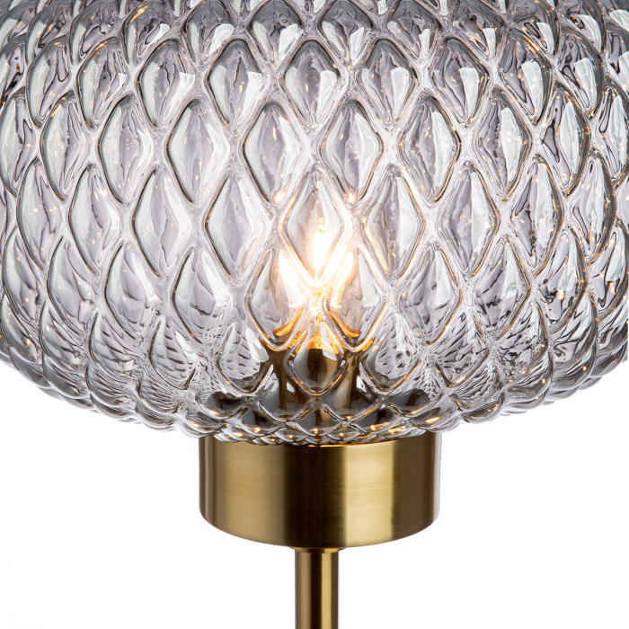 Lampa de masa, Glamour, model diamant, Sticla, Metal, auriu, PU 1, H. 50 cm, D. 29 cm [2]