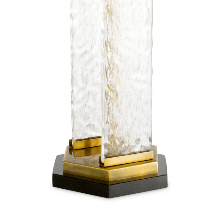 Lampa de masa Harmonis, finisaj vintage din alama, Abajurul este inclus |W. 25 | max W. 46 | H. 76 cm  [5]