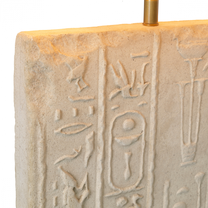 Lampă de masă, Hathor finisaj gresie, abajur inclus, Dims: W. 29 | max W. 50 | H. 78  (CM) [5]