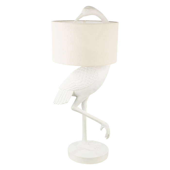 Lampă de masă, Heron, Rășină sintetică, alb, PU 1, H 76 cm, D 31 cm [1]
