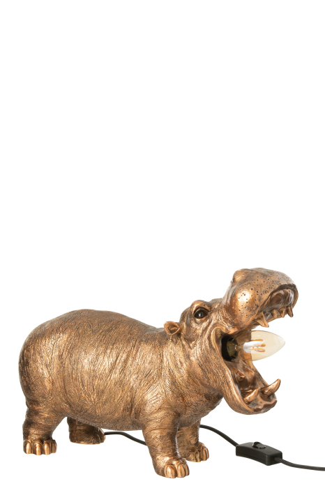 Lampa de masa, Hippo din polirasina, cupru antic [2]