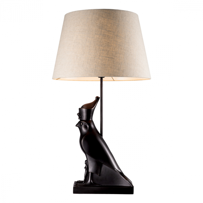 Lampă de masă, Horus, finisaj bronz, abajur inclus, Dims: W. 15 | max W. 50 | H. 90  (CM) [3]