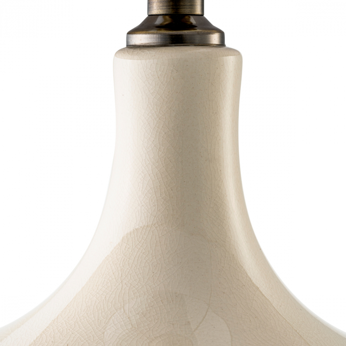 Lampă de masă, Jones din ceramică albă trosită, abajur inclus, Dims: W. 40 | max W. 46 | H. 64.5  (CM) [7]