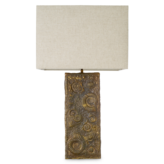 Lampa de masa Kamari cu finisaj vintage din alama, Abajurul este inclus |W. 21 | max W. 50 | H. 87.5 cm  [4]