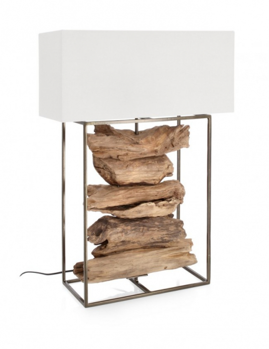 Lampa de masa Kubi, Alb, 76 Cm [1]