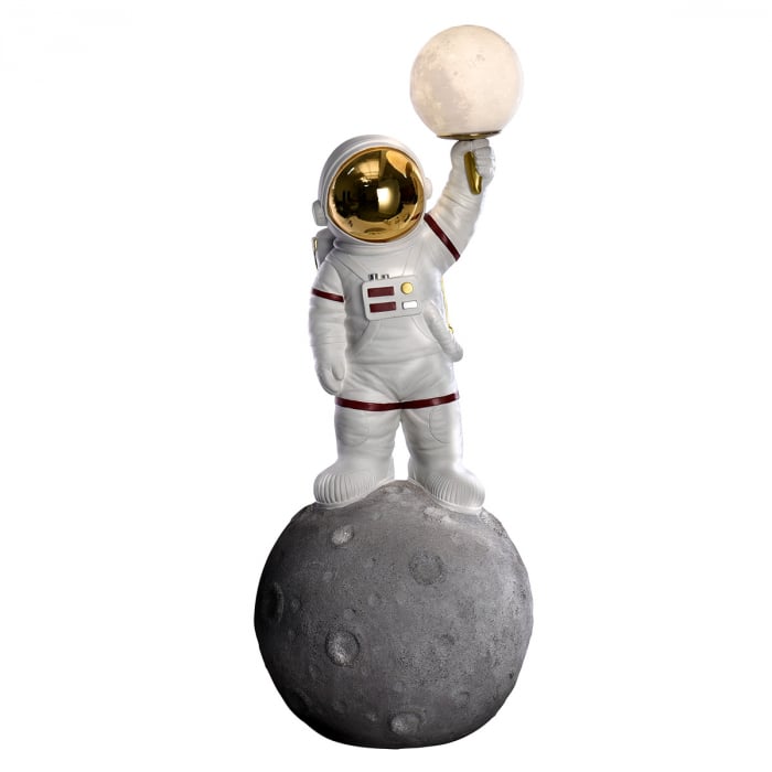 Lampa de masa (LED), Astronaut, Apollo 11, Polyresin, negru, gri, PU 1, L. 33,5 cm, L. 30,5 cm, H. 93 cm [2]