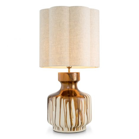 Lampa de masa Lorena cu finisaj maro, Abajurul este inclus [5]