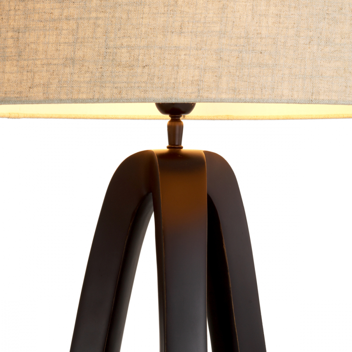 Lampă de masă, Madrona finisaj bronz cu abajur, Dimensiuni: W. 20.5 | max W. 50 | H. 83   [5]