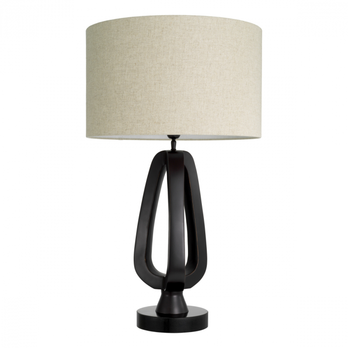 Lampă de masă, Madrona finisaj bronz cu abajur, Dimensiuni: W. 20.5 | max W. 50 | H. 83   [4]