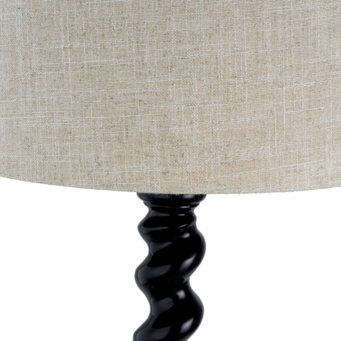 Lampa de masa Massimo cu finisaj negru piano, Abajurul este inclus |W. 6 | max W. 41 | H. 81 cm  [4]