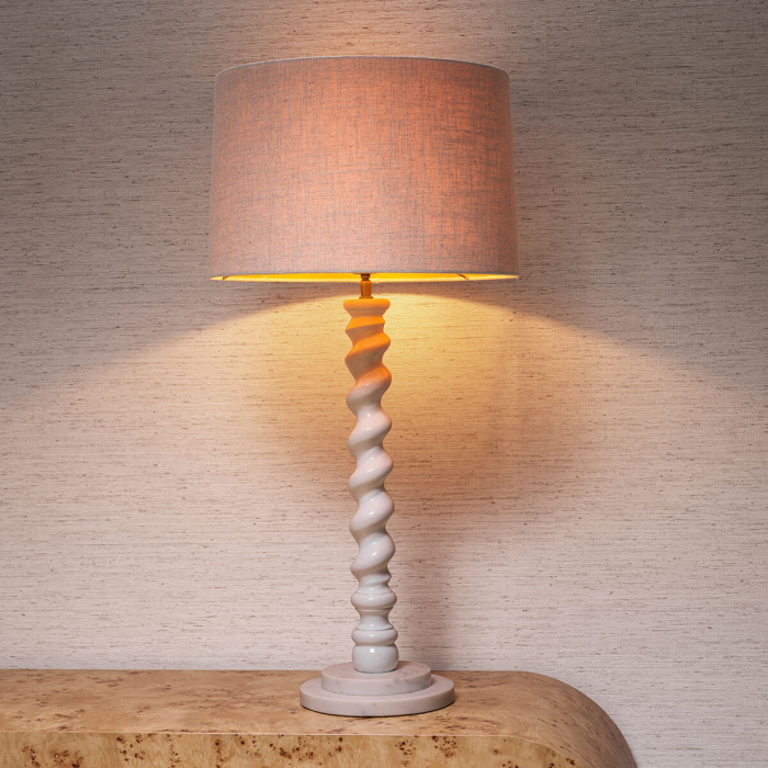 Lampa de masa Massimo finisaj alb pian cu abajur [2]