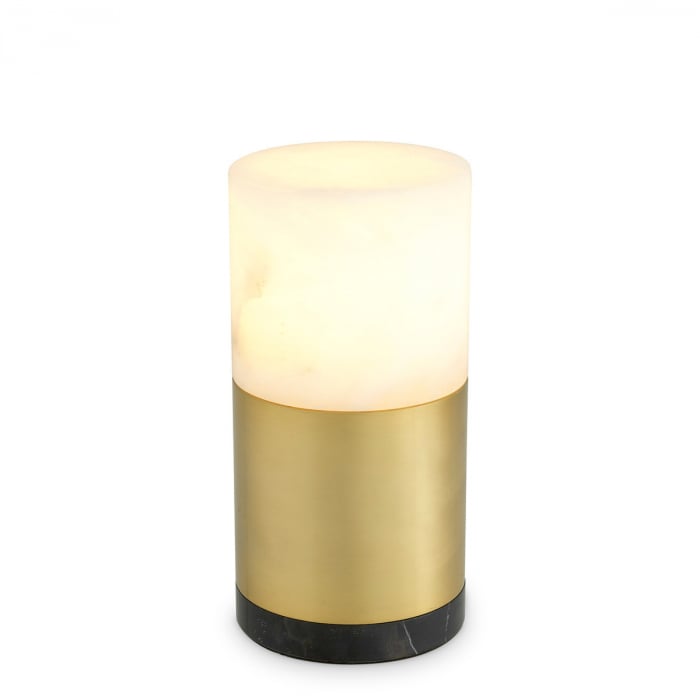 Lampă de masă, McLean ø 15 cm alabastru, finisaj din alamă cu aspect vintage, Dims: Ø 15 | H. 30  (CM) [1]