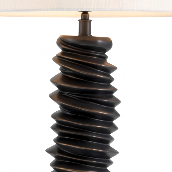 Lampă de masă, Miro bronz finisaj evidențiere, abajur inclus, Dims: W. 15.5 | max W. 45 | H. 75  (CM) [4]