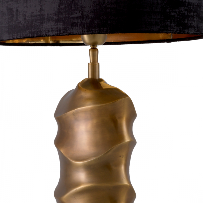 Lampă de masă, Rapho, finisaj din alamă cu aspect vintage, abajur inclus, Dims: W. 23 | max W. 50 | H. 79.5  (CM) [6]