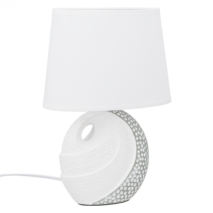 Lampa de masa, rotunda, Nikiti, Ceramica, gri, alb, PU 6, 2 buc. asortate, L. 11,5 cm, L. 20 cm, H. 29 cm [2]
