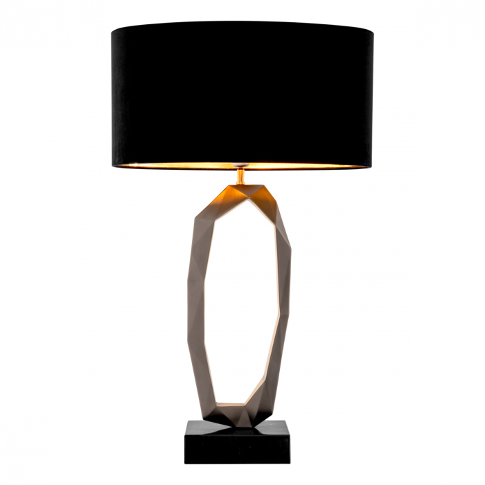 Lampă de masă, Santos finisaj gunmetal, abajur inclus, Dims: W. 25 | max W. 50 | H. 86.5  (CM) [4]