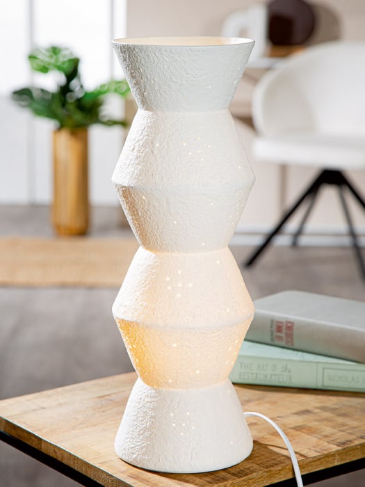 Lampă de masă, Sapporo, Porțelan, alb, PU 1, H. 45,5 cm, D. 15 cm [4]