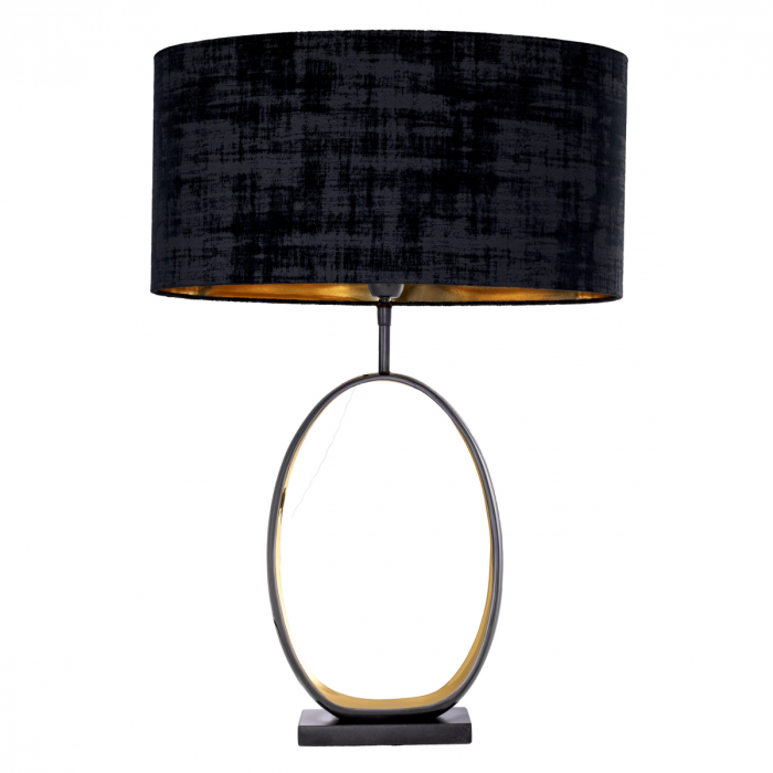 Lampă de masă, Saturnia finisaj gunmetal, abajur inclus, Dims: W. 18 | max W. 50.5 | H. 74  (CM) [5]