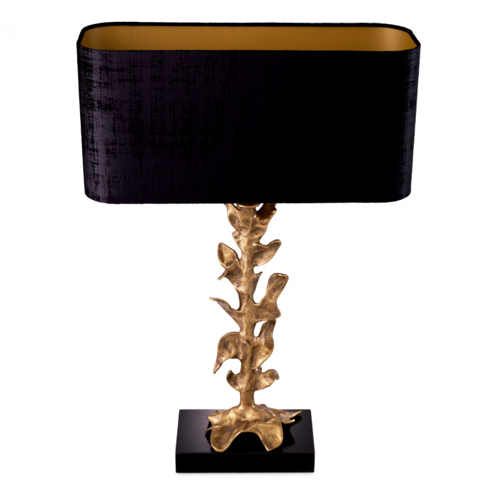 Lampă de masă, Scalo, finisaj din alamă cu aspect vintage, abajur inclus, Dims: W. 25.5 | max W. 55 | H. 79  (CM) [4]