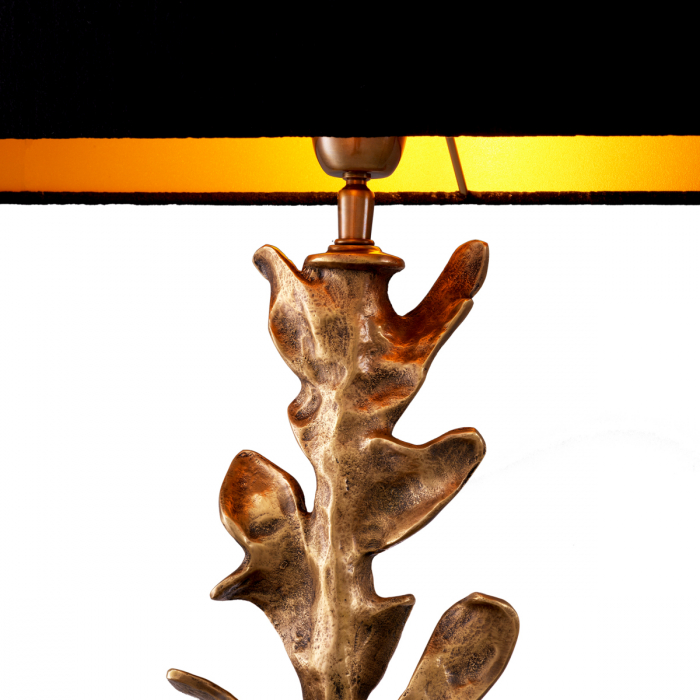 Lampă de masă, Scalo, finisaj din alamă cu aspect vintage, abajur inclus, Dims: W. 25.5 | max W. 55 | H. 79  (CM) [5]