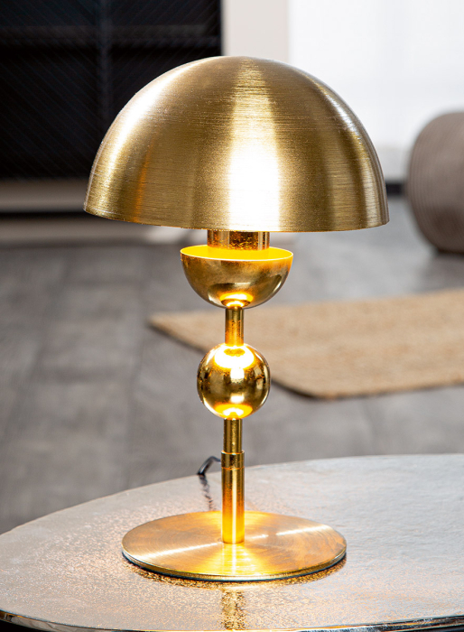Lampa de masa, Sfera, "Metallique", Fier, auriu, PU 1, H 34 cm, A. 20,5 cm [1]
