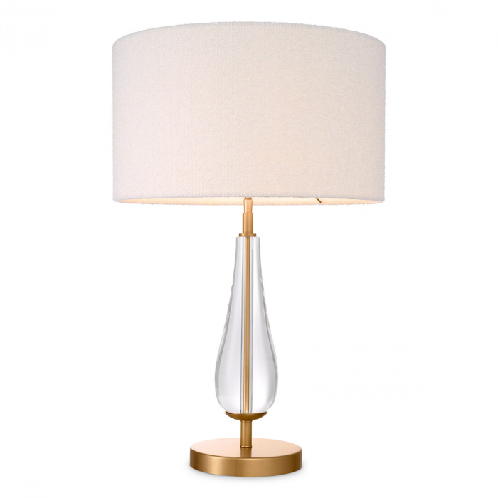 Lampă de masă, Stilla, finisaj din alamă cu aspect vintage, abajur inclus, Dims: W. 19 | max W. 45 | H. 70.5  (CM) [1]