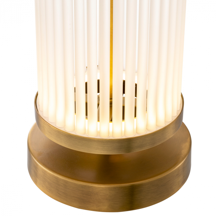 Lampă de masă, Thibaud, finisaj din alamă cu aspect vintage, abajur inclus, Dims: W. 15 | max W. 45 | H. 80  (CM) [5]