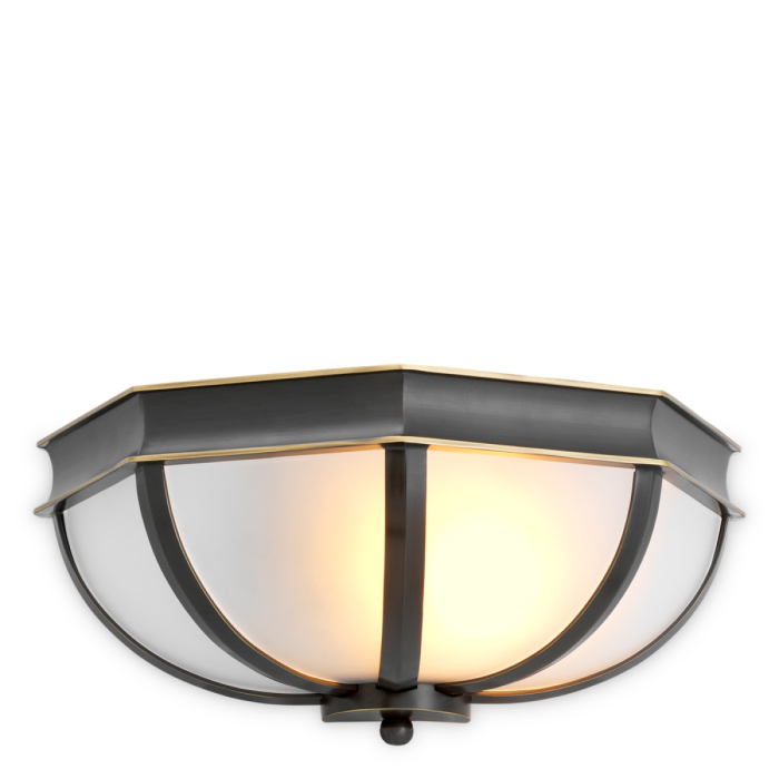Lampa de perete Jenkins cu finisaj bronz, sticla alba |W. 33 | D. 17 | H. 14 cm  [1]