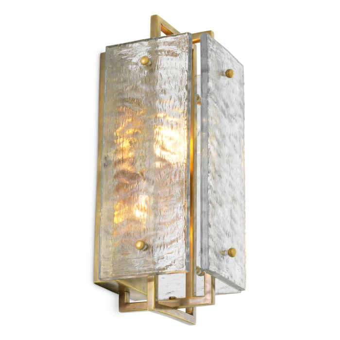 Lampa de perete Solara cu finisaj vintage din alama |W. 16 | D. 15 | H. 35 cm  [3]