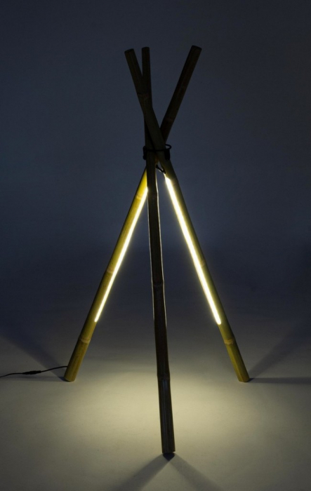 LAMPĂ DE PODEA TREPIED DE BAMBUS H109 [3]