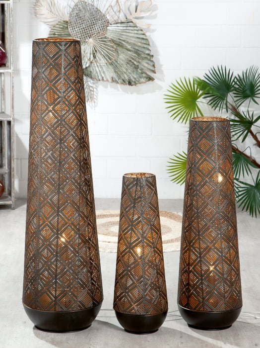 Poza Lampa de podea Almazar, Metal, Maro Negru, 108 cm