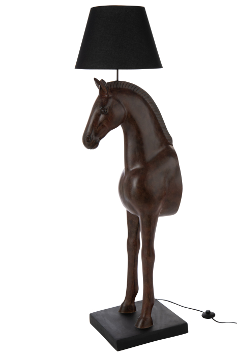 Lampa de podea, Cal, polirasina, maro inchis [2]