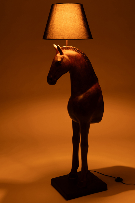 Lampa de podea, Cal, polirasina, maro inchis [4]