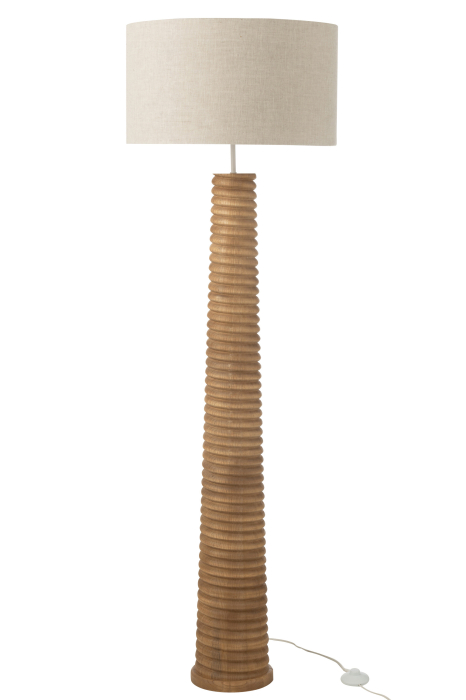 Lampa de podea, Darius, lemn de ailanthus natur/gri | L 48X l 48X H 160 cm [3]
