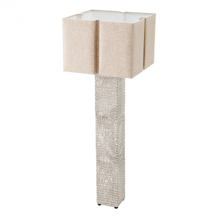Lampă de podea Division raku ceramică albă cu abajur, Dims: W. 21 | max W. 60 | H. 165  (CM) [4]