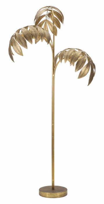 Lampa de podea Leaf, Fier, Auriu, 164x68x68 cm