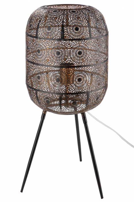 Lampa de podea Menara, Metal, Maro/Negru, 52 cm [3]