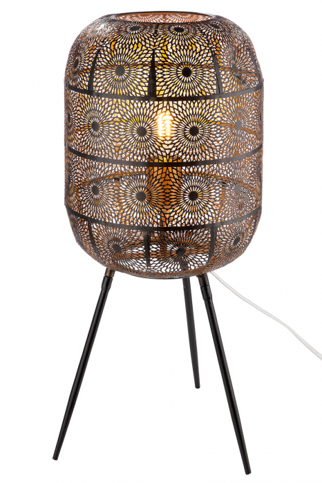 Lampa de podea Menara, Metal, Maro/Negru, 52 cm [2]
