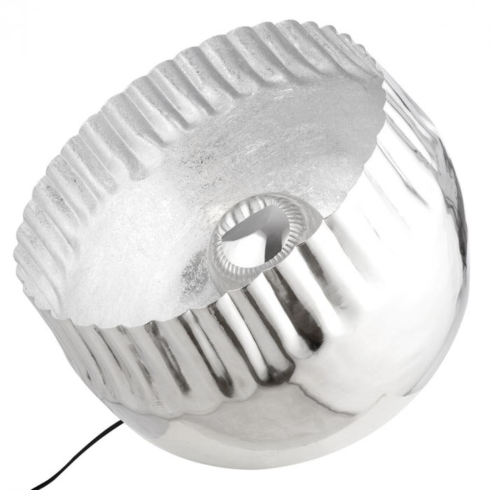 Lampă de podea, rotundă, Metal, argintie, PU 1, H 52 cm, D 44 cm [1]