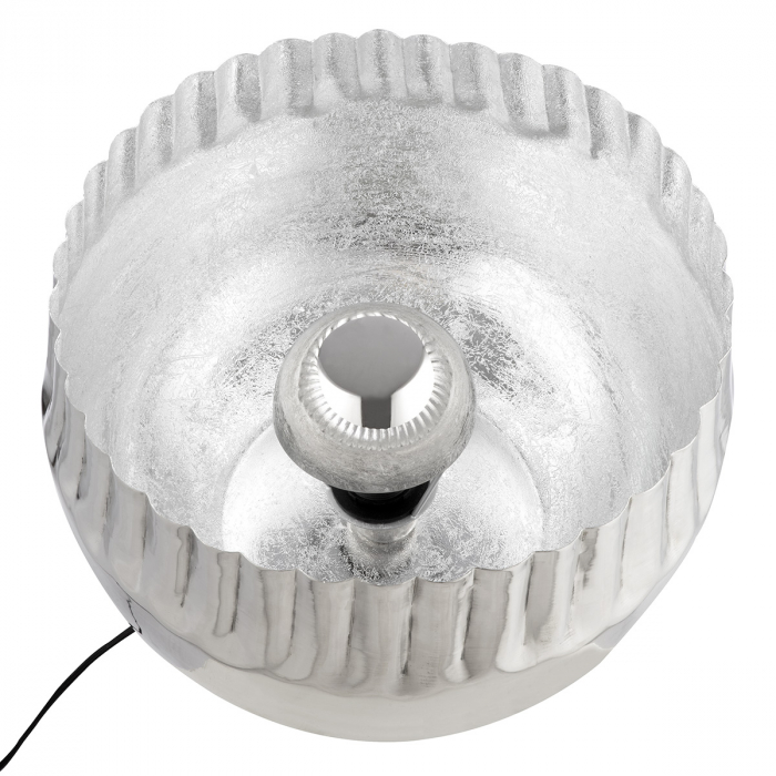 Lampă de podea, rotundă, Metal, argintie, PU 1, H 52 cm, D 44 cm [4]