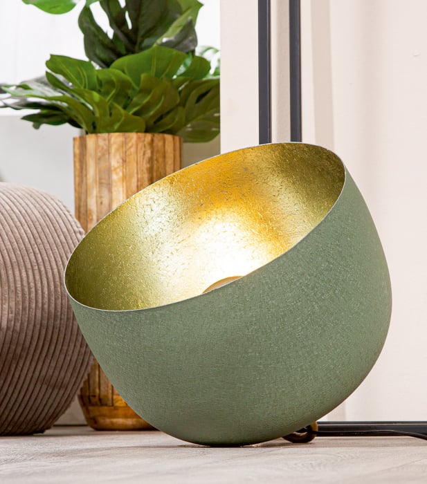 Lampa de podea, rotunda, Verda, Metal, verde, PU 1, H. 34 cm, D. 35 cm [2]