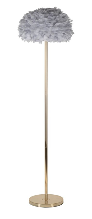 Lampa de podea subtire Feathers, gri, ø 43x170 cm [1]